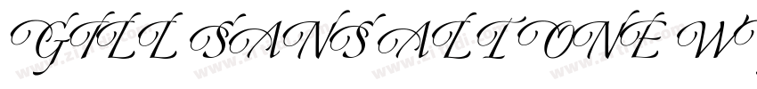 GILL SANS ALT ONE WG字体转换